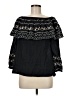 Reba 100% Cotton Black 3/4 Sleeve Blouse Size M - photo 1