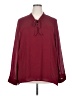 Acevog 100% Polyester Burgundy Long Sleeve Blouse Size 3X - photo 1