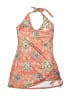 Unbranded 100% Polyester Paisley Orange Swimsuit Cover Up Size M - photo 1