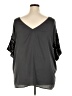 French Connection 100% Polyester Black Short Sleeve Blouse Size 2X - photo 2