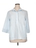 Chico's Stripes Blue 3/4 Sleeve Button-Down Shirt Size Lg (2) - photo 1