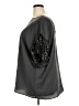 French Connection 100% Polyester Black Short Sleeve Blouse Size 2X - photo 5
