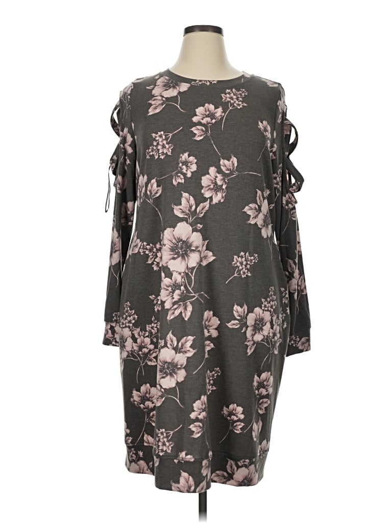 Pre-owned Lane Bryant Casual Dress In Gray