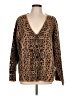 Isalis Animal Print Brown Cardigan Size L - photo 1