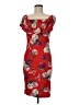 iris Print Red Cocktail Dress Size M - photo 1