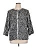 Travelers by Chico's 100% Spandex Chevron-herringbone Silver Blazer Size XL (3) - photo 1