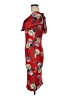 iris Print Red Cocktail Dress Size M - photo 5