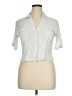 Moa Moa Silver Short Sleeve Blouse Size XL - photo 1