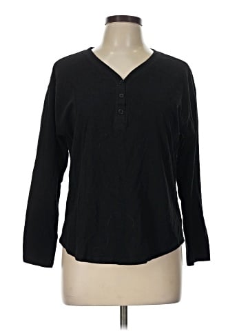 New Directions Long Sleeve Henley (view 1)
