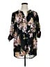 Roaman's Floral Black 3/4 Sleeve Blouse Size 16W - photo 1