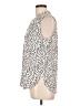 Fun2Fun 100% Rayon Animal Print Ivory Sleeveless Button-Down Shirt Size L (petite) - photo 5