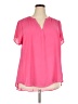 Torrid 100% Polyester Pink Short Sleeve Blouse Size 2X Plus (2) - photo 1