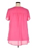 Torrid 100% Polyester Pink Short Sleeve Blouse Size 2X Plus (2) - photo 2