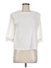 CeCe 100% Polyester Ivory 3/4 Sleeve Top Size M - photo 1