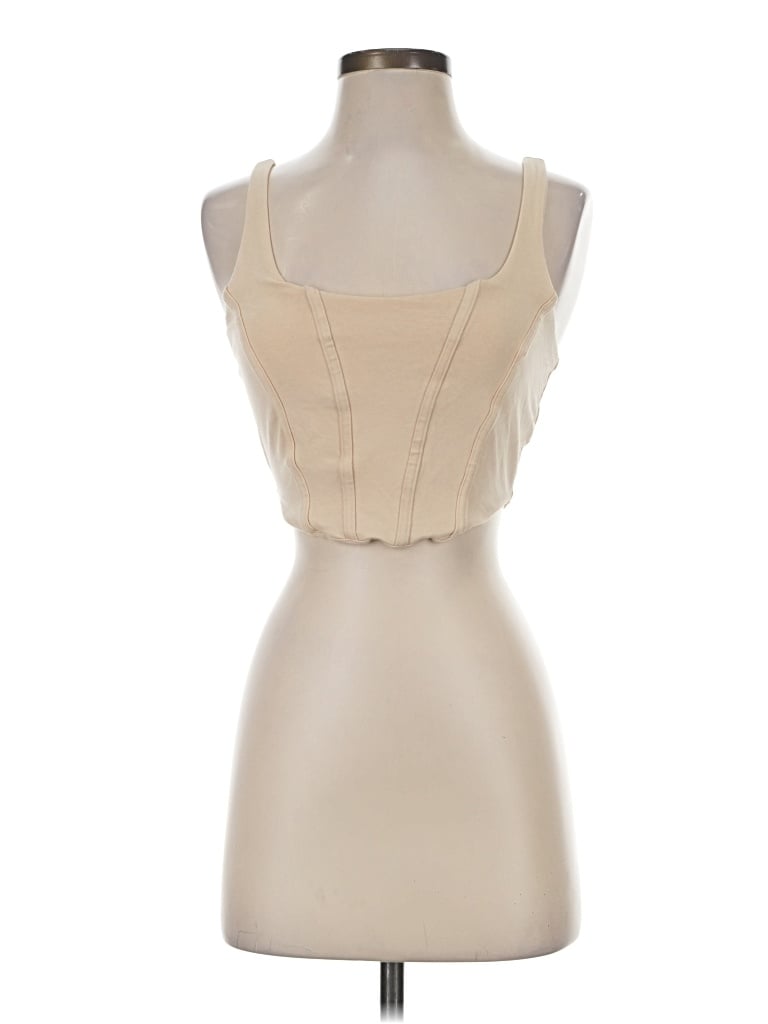 Pre-owned Wild Fable Tank Top Tan Strapless Neckline Tops