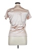 Assorted Brands 100% Polyester Metallic Silver Short Sleeve Top Size XL - photo 2
