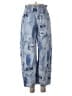 Pilcro Print Blue Linen Pants Size S - photo 1