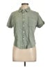 Unbranded Checkered-gingham Green Short Sleeve Button-Down Shirt Size L - photo 1