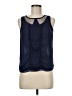 LC Lauren Conrad 100% Polyester Blue Sleeveless Blouse Size 8 - photo 1
