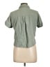 Unbranded Checkered-gingham Green Short Sleeve Button-Down Shirt Size L - photo 2