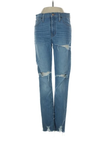 Madewell 9" High-Rise Skinny Jeans in Ontario Wash: Distressed-Hem Edition (view 1)