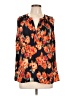 Lila Rose 100% Polyester Floral Orange 3/4 Sleeve Blouse Size L - photo 1