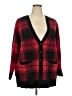 Torrid Plaid Red Cardigan Size 2X Plus (2) - photo 1