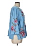 Johnny Was 100% Polyester Blue 3/4 Sleeve Blouse Size L - photo 4