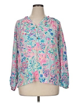 Lilly Pulitzer Long Sleeve Silk Top