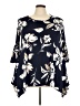 White Mark Blue 3/4 Sleeve Blouse Size XXL - photo 1
