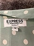 Express 100% Polyester Polka Dots Teal Long Sleeve Blouse Size XS - photo 7
