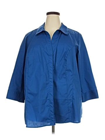 Riders by Lee 3/4 Sleeve Button-Down Shirt (view 1)
