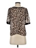 A New Day 100% Polyester Animal Print Brown Short Sleeve Blouse Size XS - photo 1