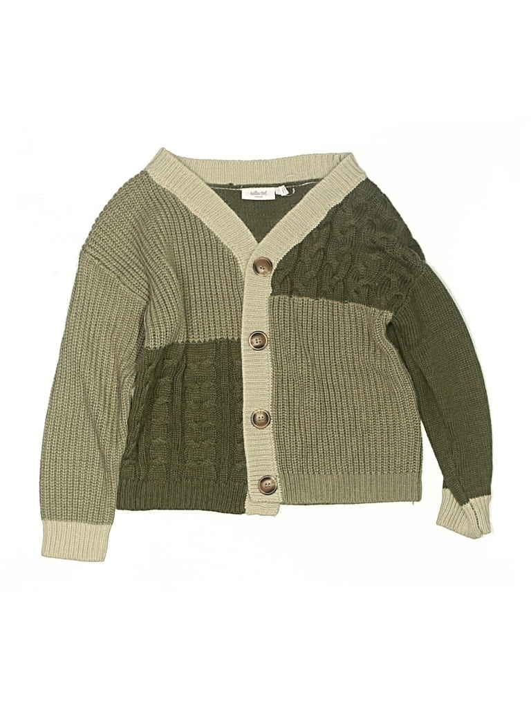 Pre-owned Assorted Brands Kids' Cardigan Sweater In Green