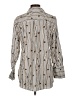 Chico's Stripes Brown Long Sleeve Button-Down Shirt Size Lg (2) - photo 2