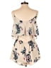 Smell The Roses 100% Polyester Floral Ivory Romper Size M - photo 2