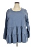Jane and Delancey Blue Long Sleeve Top Size 3X - photo 1