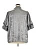 Oddi 100% Polyester Metallic Silver 3/4 Sleeve Blouse Size 3X (estimated) - photo 2