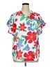 Assorted Brands 100% Polyester Floral Red Short Sleeve Blouse Size XL - photo 1