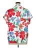 Assorted Brands 100% Polyester Floral Red Short Sleeve Blouse Size XL - photo 2