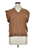 Terra & Sky Brown Short Sleeve Top Size 0X - photo 1