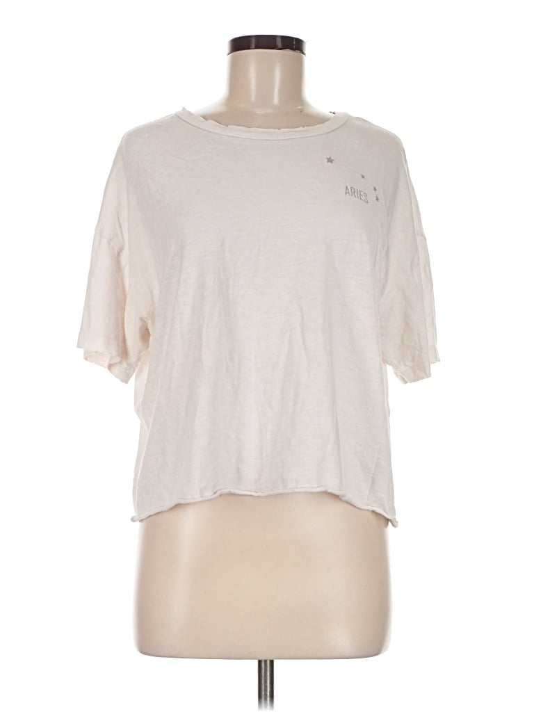 Pre-owned Aerie Short Sleeve T-shirt In Ivory