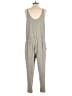 Lou & Grey Solid Gray Jumpsuit Size M - photo 2