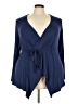 Torrid Blue Long Sleeve Top Size 2X Plus (2) - photo 1