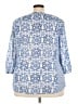 Valerie Stevens 100% Polyester Blue 3/4 Sleeve Blouse Size 2X - photo 2