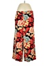 Ann Taylor LOFT 100% Polyester Floral Red Casual Pants Size 8 - photo 1