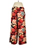 Ann Taylor LOFT 100% Polyester Floral Red Casual Pants Size 8 - photo 2