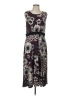 Studio One Print Purple Casual Dress Size L - photo 1