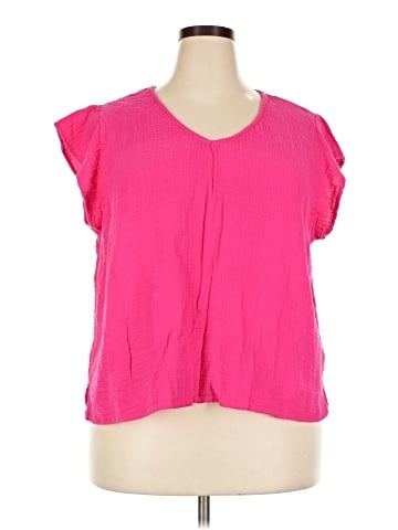 Three Dots Short Sleeve Blouse (view 1)