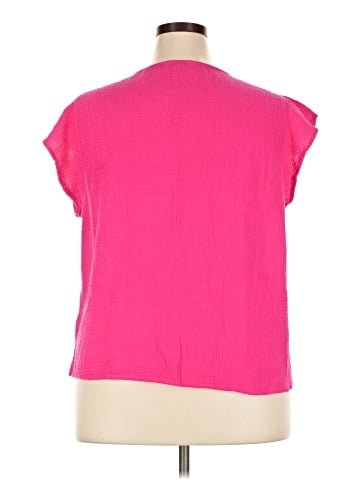 Three Dots Short Sleeve Blouse (view 2)